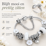 925 Sterling zilveren armband met bloemencharms | Elegante dames sieraad cadeau