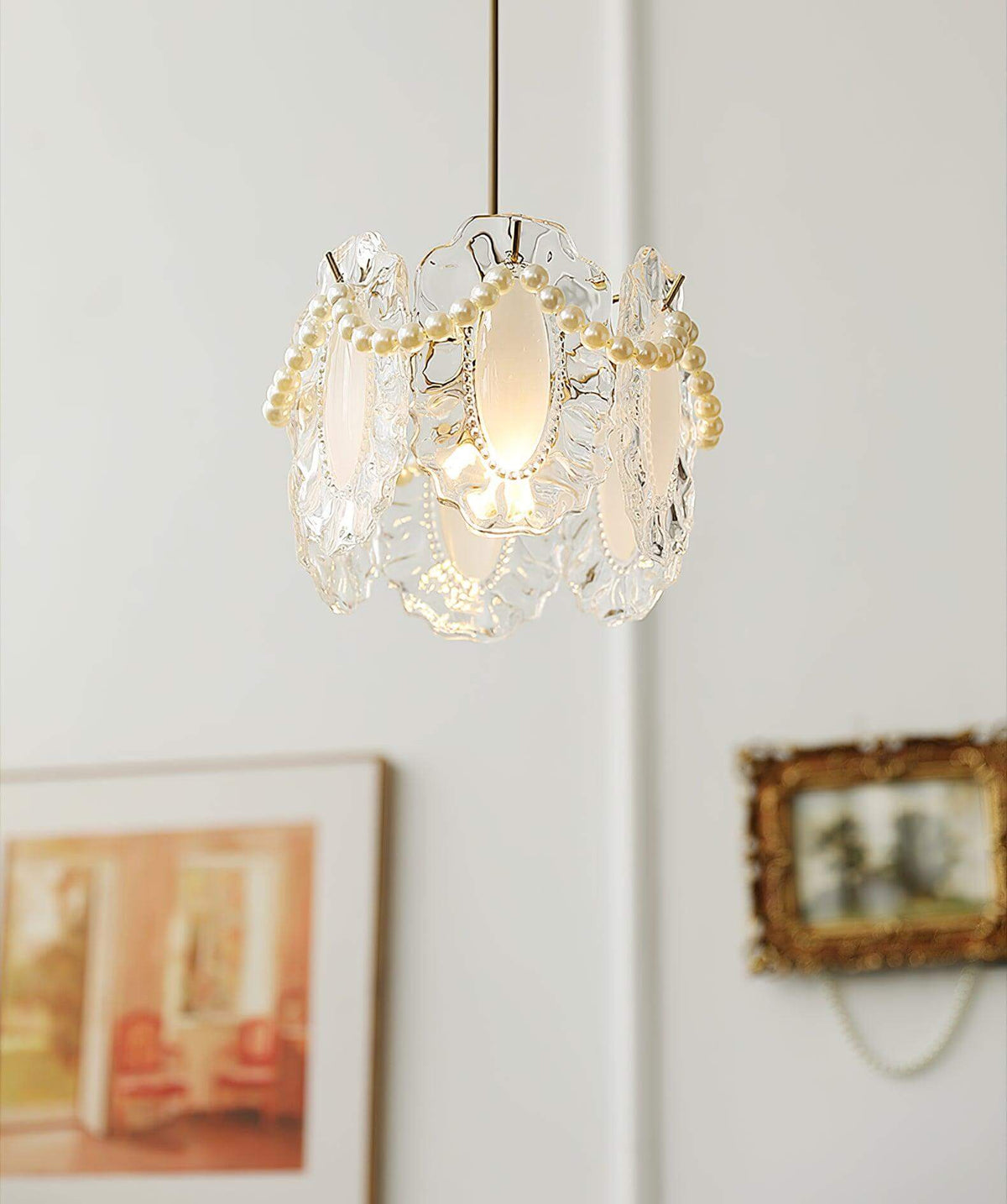 Bloemen Glas Hanglamp - Elegant Design