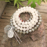 Labradoriet, Jade en Amethyst Mala – Seraphine