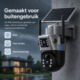 DualGuard Solar 4K – Draadloze beveiligingscamera met zonnepaneel & 360° zicht