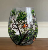 Sandsberg | Wijnglas Four Seasons Tree - handgeschilderde Kunst