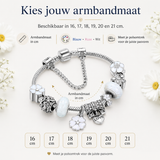 925 Sterling zilveren armband met bloemencharms | Elegante dames sieraad cadeau
