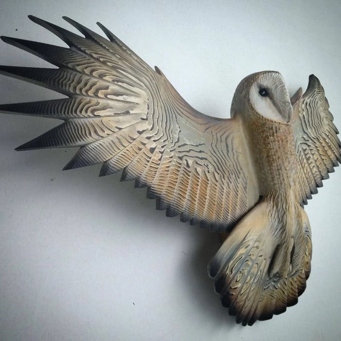 Houten wanddecoratie – Uil “Majestic”