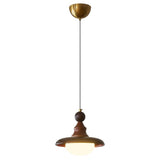 Hanglamp met houten accenten