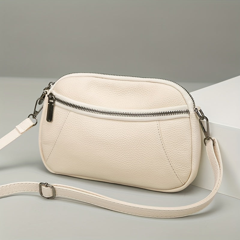 Classic Chic Leren Crossbody – Tijdloos en Functioneel