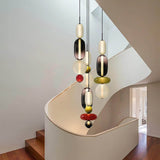 Moderne Hanglamp met Gekleurd Glas