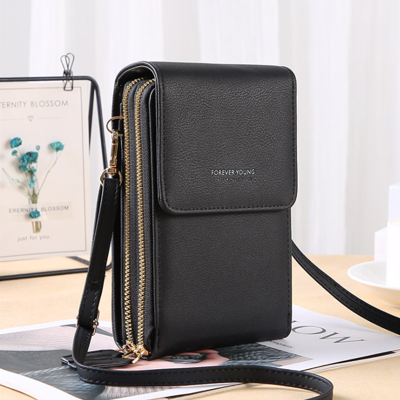 Touchscreen Telefoontas met Portemonnee‑functie – Compacte Crossbody voor Dagelijks Gebruik