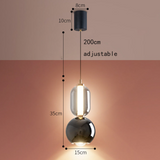 Nordic Creative Iron Glass Pendant Light – Moderne Minimalistische Elegantie