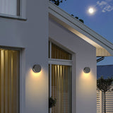 Moderne Ronde Buitenwandlamp – IP65 Waterdichte Metaal & Glas Ontwerp