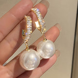 Luxueuze Oorbellen met Parel en Zirkonia – Amara