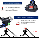 Krachtige Waterdichte LED Hoofdlamp met Zoom & Oplaadbare Accu voor Buitenactiviteiten