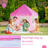 Prinsessen Speeltent met Sterrenverlichting – Perfect voor Binnen- of Buitenspelen