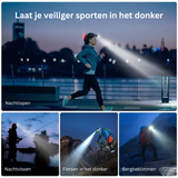 Krachtige Waterdichte LED Hoofdlamp met Zoom & Oplaadbare Accu voor Buitenactiviteiten