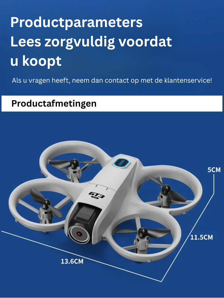 AeroPro i 8K UHD Professionele Drone 5G GPS Opvouwbare RC 18000M | Drone | Brushless Drone met Hindernisvermijding & Afstandsbediening