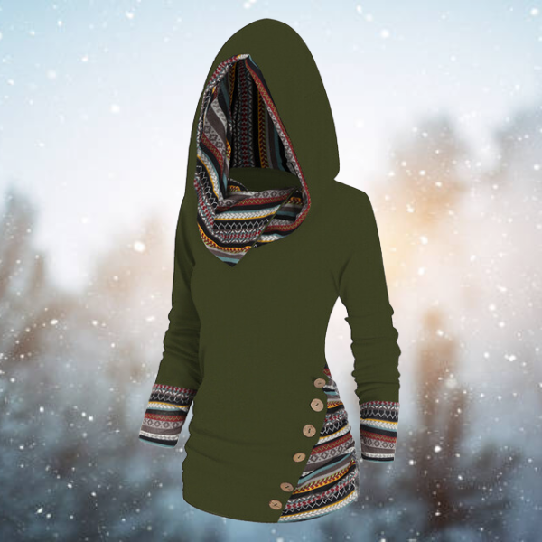 Tribale Hoodie met Geometrisch Patroon – Naïma