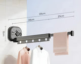 AluFlex - Vouwbare aluminium wasdroger met zuignapbevestiging