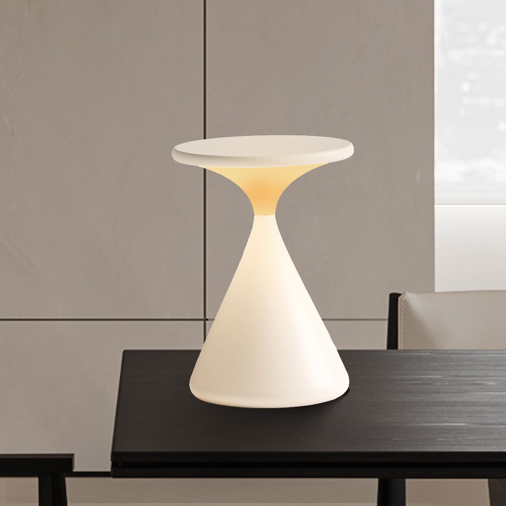 Aeron Hourglass Dimbare LED Tafellamp – Elegant en Kabelvrij Licht