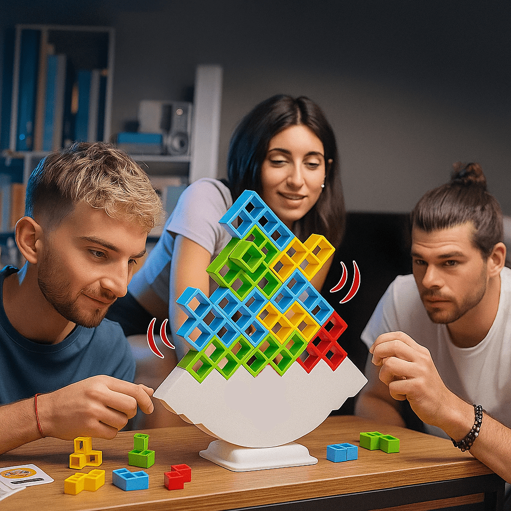 STACKIQON – Kleurrijk Balancerend Stapelspel voor Kinderen en Volwassenen