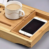 Solavera Bamboe Relax Tray | Uittrekbaar Badkuipblad | Duurzaam & Elegant | Met Glas- & Boekhouder voor Spa-genot Thuis