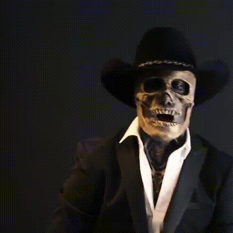 GRAVEFACE – Realistische Schedelmasker met Hoed voor ultieme Halloween-kostuum