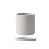 POTERIE – Moderne bloempot van keramiek met schotel