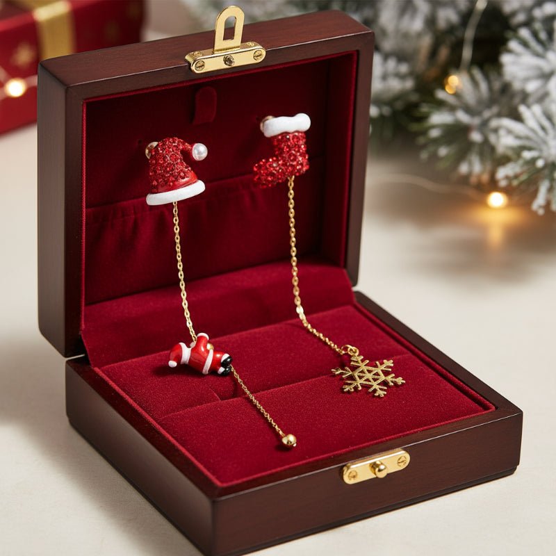 SPARKDROP – Charmante kerstman kwast oorbellen voor een feestelijke feeststijl