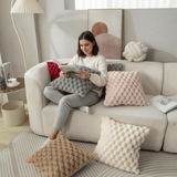 PLUMELLÉ – Kussenhoes van katoenmix met zachte 3D-haptiek