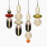 Kandiertes Glas Hanglamp – Levendige LED Glazen Fixture voor een Stijlvol Interieur