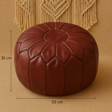Luxe Leren Poef – Comfort en Design