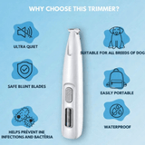 SilentPet Trimmer – Geluidsarme hondenknipper voor schone poten en gevoelige plekken