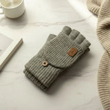 SNUGKNIT – Dikke gebreide halfvingerhandschoenen voor comfort en eenvoudig typen