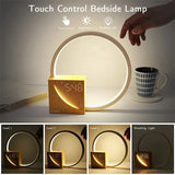 Touch Control Bedside Alarm Clock Light – Elegante & Aanpasbare Wake-Up Lamp