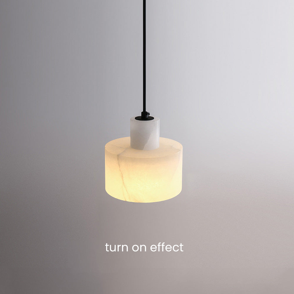 Scandinavische Witte Marmeren Hanglamp – Minimalistische Elegantie voor Moderne Interieurs