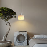 Scandinavische Witte Marmeren Hanglamp – Minimalistische Elegantie voor Moderne Interieurs
