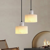 Scandinavische Witte Marmeren Hanglamp – Minimalistische Elegantie voor Moderne Interieurs