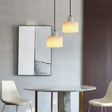 Scandinavische Witte Marmeren Hanglamp – Minimalistische Elegantie voor Moderne Interieurs