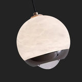 Noordse Alabaster Globe Hanglamp – Elegante Marmeren Hanglamp