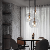 Moderne Aluminium-Glas-Hängeleuchte – LumaLite