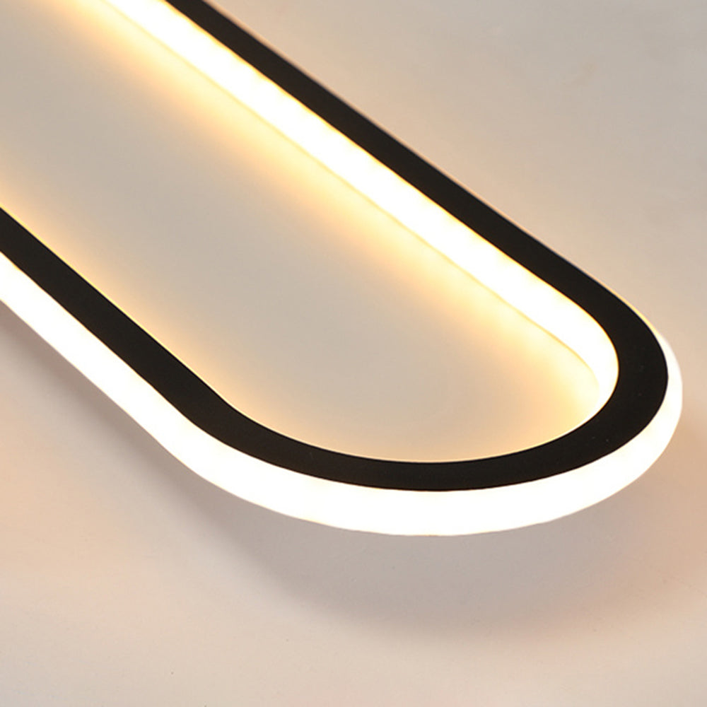Minimalistisch Elliptische LED Plafondlamp Metaal/Acryl Zwart/Goud/Roségoud
