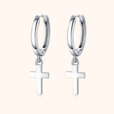 Oorbellen met kruis hanger - Aurelia