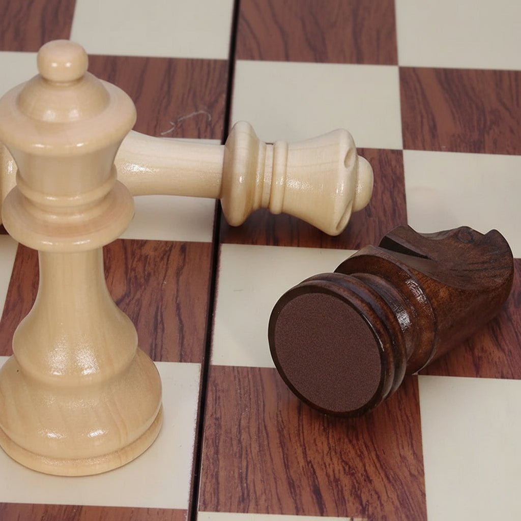 MASTERFOLD – Premium Schaakset van Hout met Duurzame Massief Houten Figuren