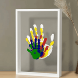 KLEINE SPUREN – Baby Herinneringslijst van Hout met Klei voor Hand- & Voetafdrukken