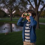 Kinderen Nachtzicht Goggles & Verrekijkers | 4x30mm Optische Versterking | 8m Laaglicht Zichtbaarheid Bereik | Geïntegreerde Pop-Up LED Verlichting | Schokbestendige ABS Behuizing | Verstelbare Diopter voor Brilcompatibiliteit