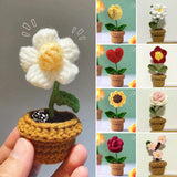 Handgemaakte gebreide bloemen