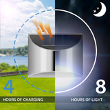 Zonne-LED RVS Wandlamp – Weerbestendige Buitenverlichting