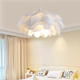 Bloemvormige Witte Hanglamp – Elegante LED Plafondlamp met Verstelbare Hoogte