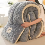 Fluff Fusion Dekbed - Dikke dubbelzijdige dekbed met vulling - Geometrisch pluche dekbed - Machinewasbaar