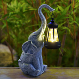 Zachte Olifant Zonne Lamp – Een Warme Gloed voor Uw Tuin