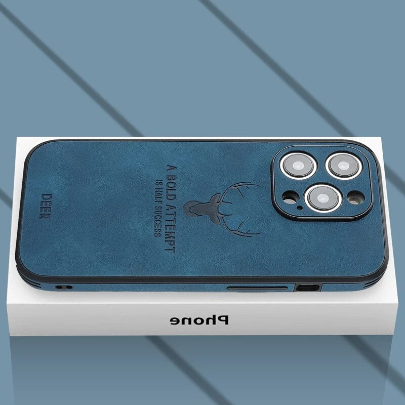 Luxe Hertenleren iPhone Hoes - Veltro