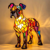 SCHIMMER-STATUE – Artistieke LED-nachtlamp met hondenrasmotief